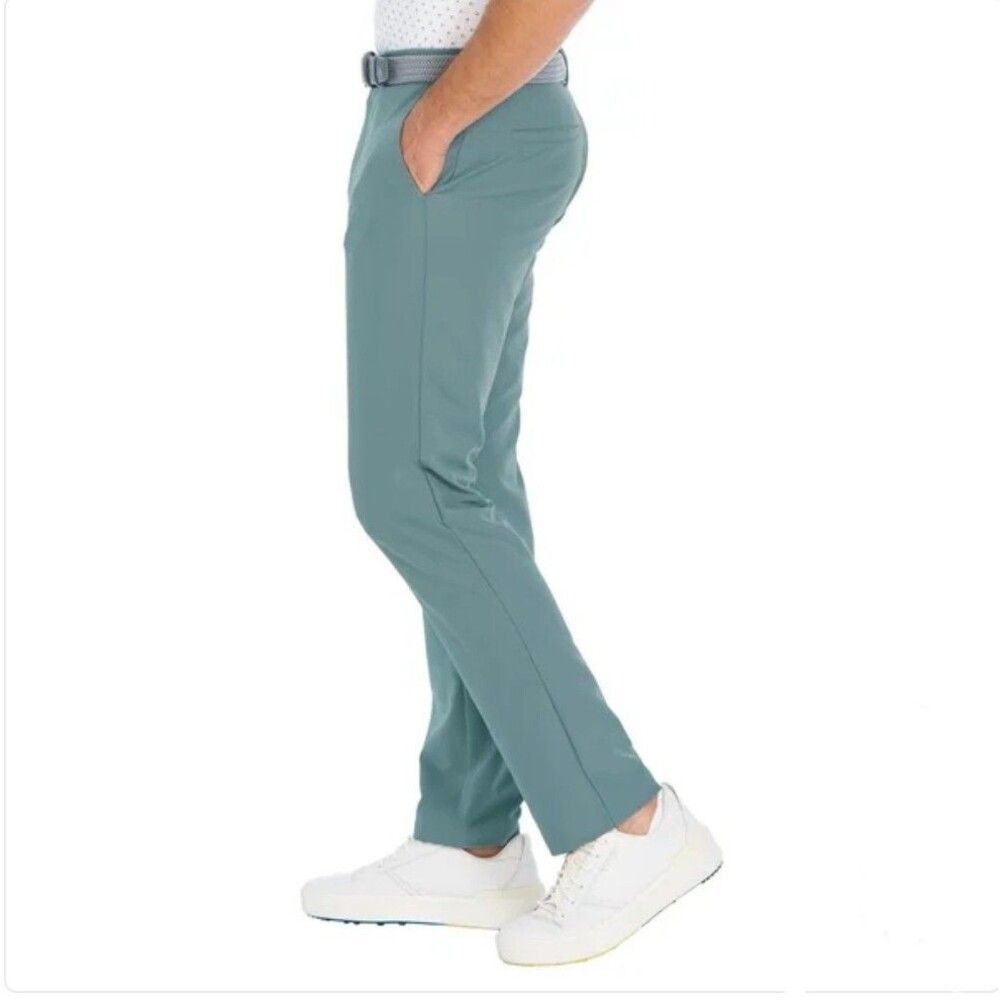 Greg Norman Men's 40x32 Luxe Performance Stretch Pants ML75 Flex Waistband Green - Picture 3 of 12